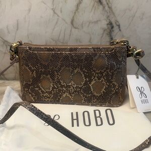 HOBO Cadence Convertible Crossbody in Metal Snake NWT